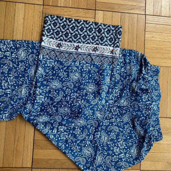 NWT SALE!! Joie Women's Silky Boho Lounge Pants w/ Floral Blue Print Size S/P - Picture 4 of 5